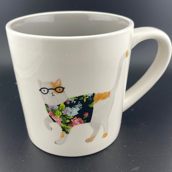 Rae Dunn Other - RARE Rae Dunn Big M Magenta Dapper Cat Mug